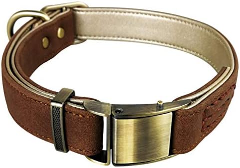 Top 10 Best Large Leather Dog Collars 24 Brown leather dog collar featuring a brass buckle, showcasing a classic and durable design for pet accessories.